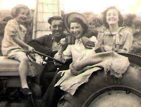 The Girls on a tractor
