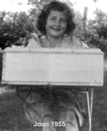 Joan at her desk